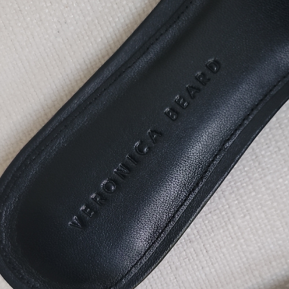 Veronica Beard Black Leather Slide